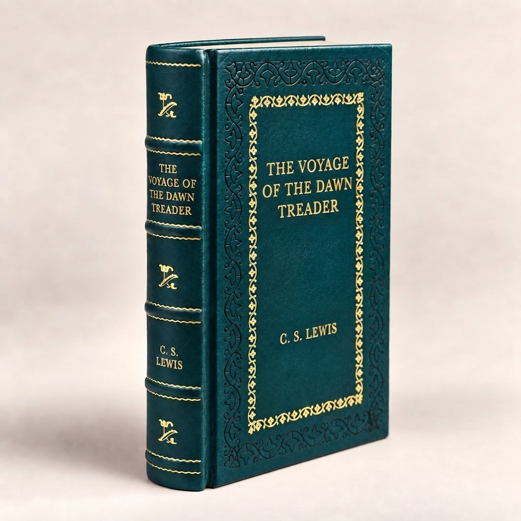 The Voyage of the Dawn Treader by C. S. Lewis leather-bound edition with gold-tone foil spine