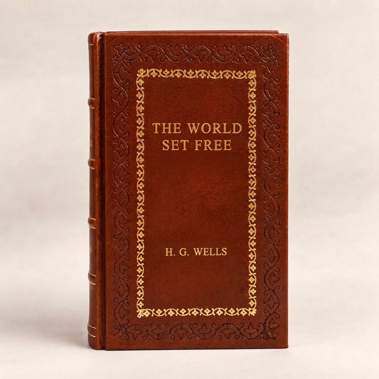The World Set Free by H. G. Wells leather-bound edition with gold-tone foil spine