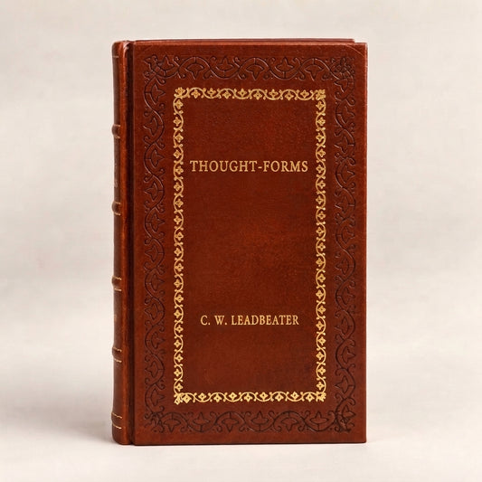 Thought-Forms by Annie Besant & C. W. Leadbeater leather-bound edition with gold-tone foil spine