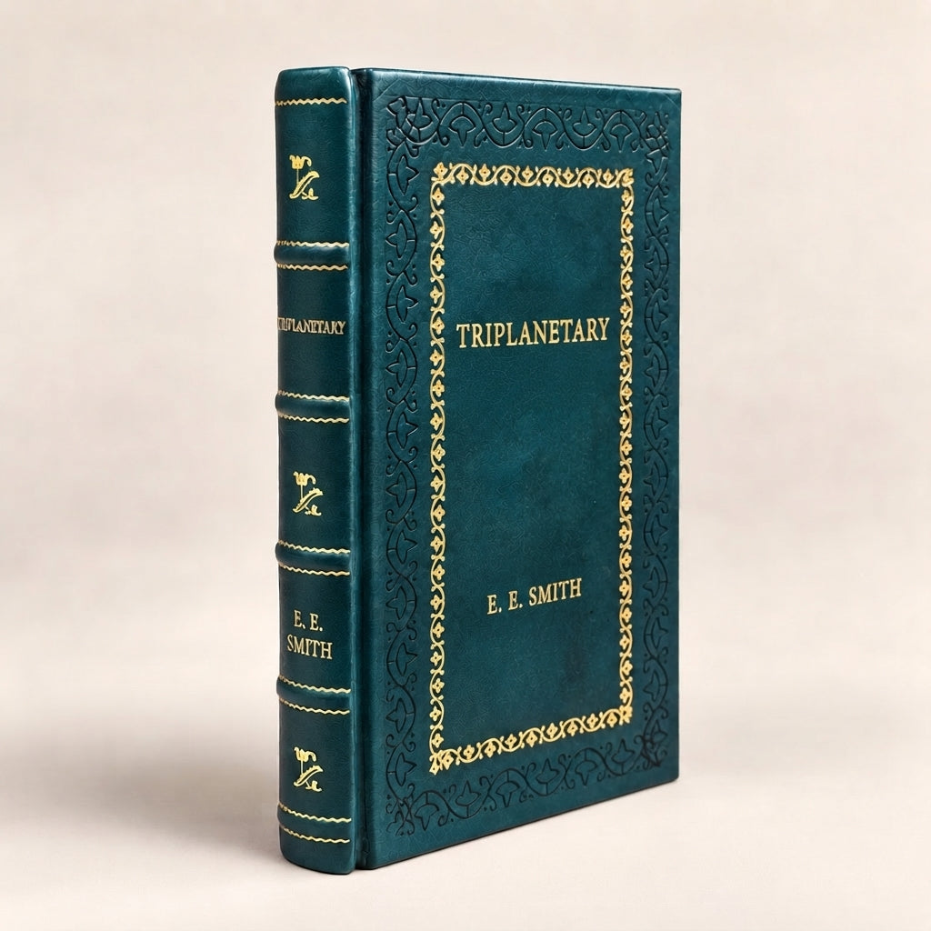 Triplanetary by E. E. Smith leather-bound edition with gold-tone foil spine