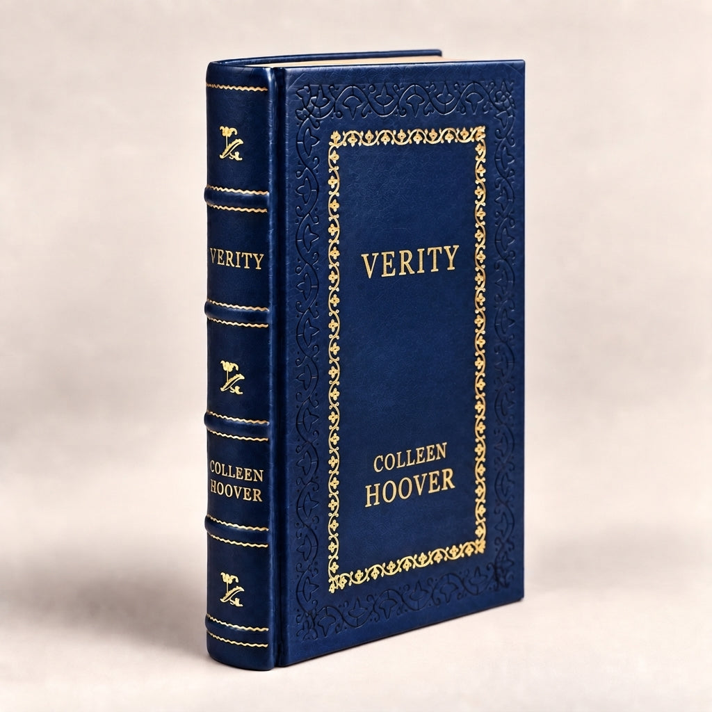 Verity by Colleen Hoover leather-bound edition with gold-tone foil spine