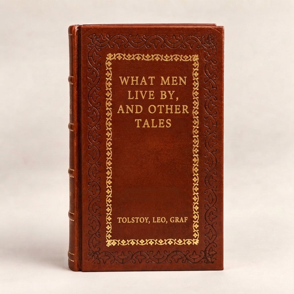 What Men Live By, and Other Tales by Leo Tolstoy leather-bound edition with gold-tone foil spine
