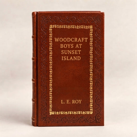 Woodcraft Boys at Sunset Island by L. E. Roy leather-bound edition with gold-tone foil spine